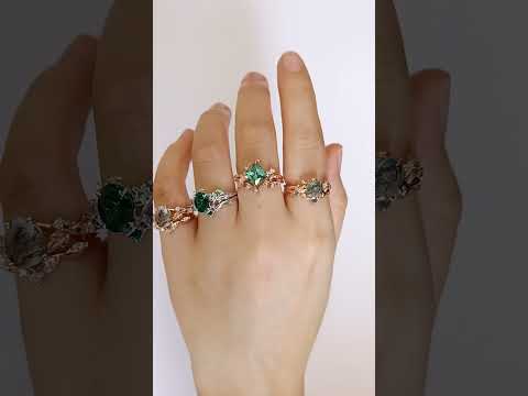 Natural inspired rings series, enjoy your beautiful summer with green greeny rings