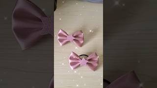 how to make a simple rose gold hairbow #diyhairbows #youtubeshorts #shorts #hairbows #diy #tutorial