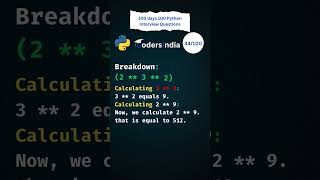 Day 44 Python quizzes #pythoninterviewquestionsandanswers #pythontutorial #pythonbeginner