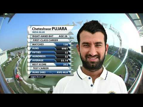 Duleep Trophy 2016-17 || Cheteshwar Pujara's marathon double century || Ind Red vs Ind Blue