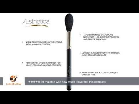 Aesthetica Tapered Highlight and Blending Makeup Brush - Vegan and Cruelty Free | Review/Test