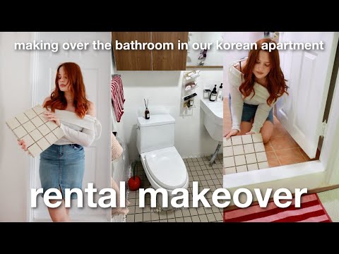 HUGE Bathroom Makeover | Rental Hacks in our Korean Apartment