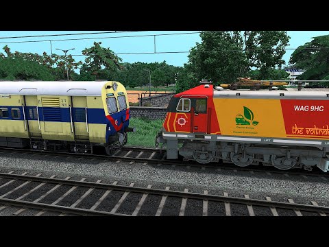 WAG9 Rescue MEMU Express Train | BUMPY RAILROAD | Train Simulator |  Railworks 3 | RAILWAY RITAM