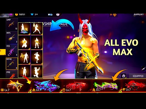 Free Fire Zombie Samurai Id Video available Today🔥 All Evo Max Id | Golden Shade Bundle Return FF