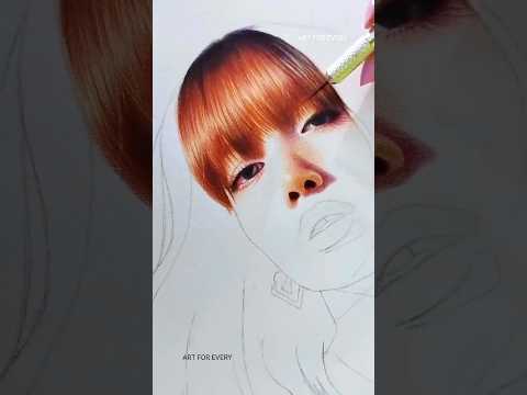 Blackpink lisa pencil drawing tutorial #shorts#ytshorts#trending#blackpink#lisa#drawing#art