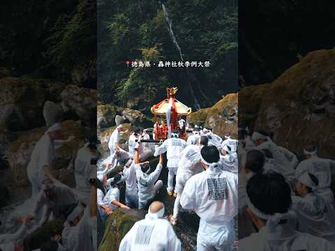 滝壺に飛び込む暴れ神輿！？400年以上継承される水への感謝祭