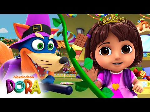 Dora Saves Fairytale Land! #4 🍬 Hansel & Gretel with Dora's Baby Siblings! | Dora & Friends