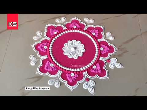 Best Rangoli Tricks by Sangeeta| Deepavali, Sankranti, New Year and Diwali Simple Rangoli