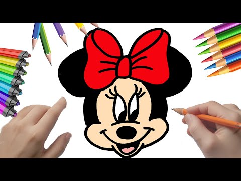 Dibujo kawaii de la cabeza de Minnie Mouse