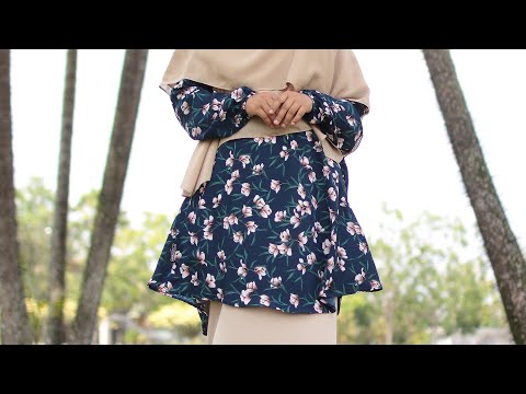 FESYEN BLOUSE MUSLIMAH 2019 | FLORIS BLOUSE PRINTED by Harabella