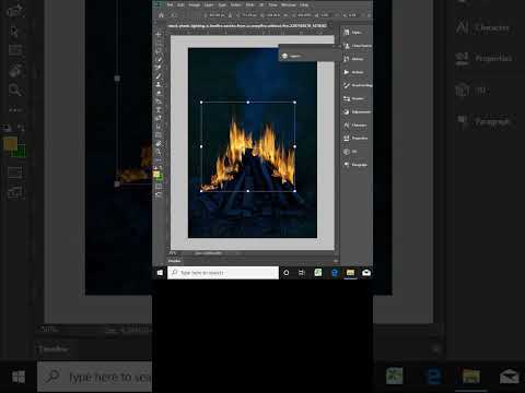 How to Add Realistic fire effect in Photoshop | Photoshop Short  Tutorial