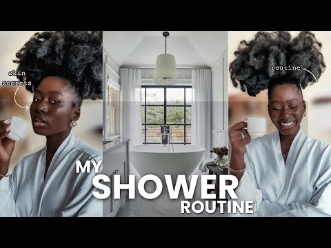 #ad My Glowing Skincare routine |shower routine |darkskin women |products are linked in description