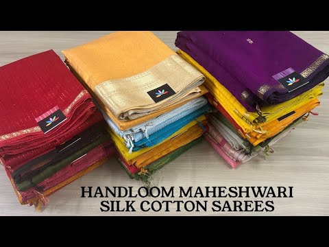 Handloom Maheshwari Silk Cotton Sarees | Shop on www.fabk.in #fabksarees #maheshwarisarees