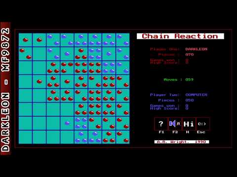 Chain Reaction © 1990 A R Wright - PC DOS - Gameplay