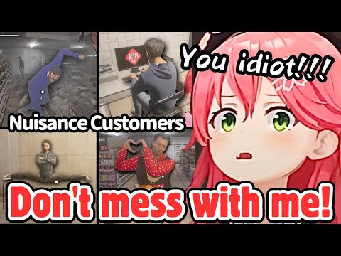 Miko Can't Stop Sharp Tsukkomi(Roasting) to Nuisance Customers[Hololive/EngSub/JpSub]