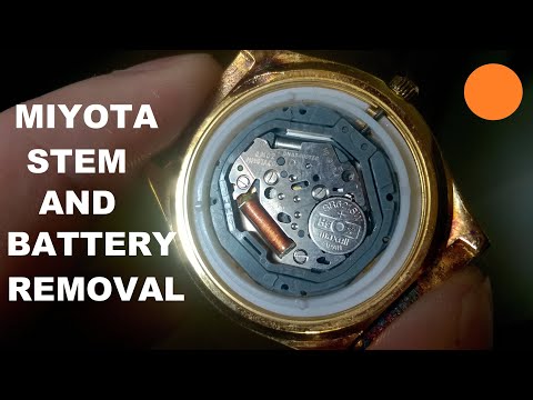 MIYOTA stem release and battery replacement and type