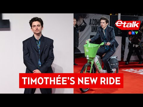 Timothée Chalamet BIKES to the ‘A Complete Unknown’ premiere