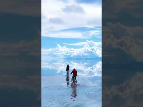 🇧🇴【世界の絶景集】ウユニ塩湖でサイクリング🚴 #世界の絶景 #海外旅行