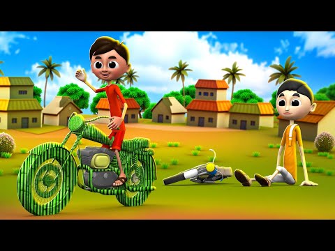 बांस बाइक रेस - Bamboo Bike Race Story | Hindi Kahaniya Comedy Hindi Moral Stories JOJO TV Videos