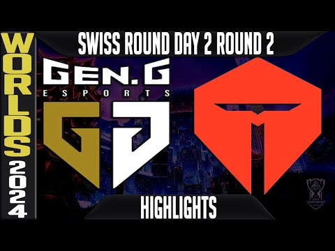 GEN vs TES Highlights | LoL Worlds 2024 Swiss Stage Day 2 Round 2 | Gen.G vs Top Esports