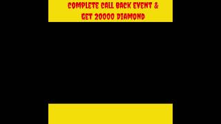 Call Back Event (2000) Diamond Create Opening 😲 #short #shorts #freefire #newevent #callbackevent