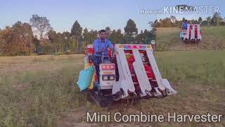 Mini Combine Harvester II Agriculture Implements II Farm Mechanization II Paddy Harvester II Assam