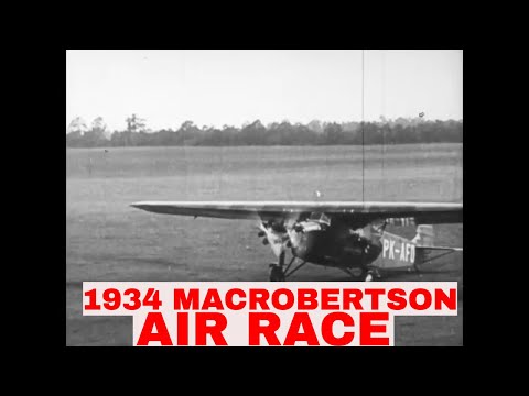 1934 MACROBERTSON TROPHY AIR RACE FOOTAGE    ENGLAND TO AUSTRALIA  32034a