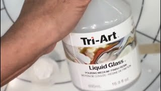 Tri Art Liquid Glass PRODUCT TEST #fluidart #acrylicpouring #producttest #fluid-art.co