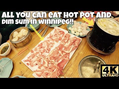 WINNIPEG LOCAL FOOD!! $42 ALL YOU CAN EAT HOT POT + DIM SUM IN WINNIPEG MANITOBA!! 🍲🥟 [4K]