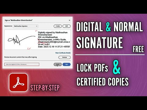 How to Sign PDF and Create Digital Signature in Adobe Reader Free (2024)