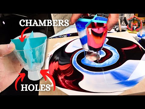 NEW TECHNIQUE...GRAVITY POUR?? Acrylic Pouring and Fluid Art at Home for Therapy