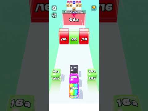 190/100,000 Ball Run2048 / Jelly Run2048 GameplaY On Android Challenge Shorts