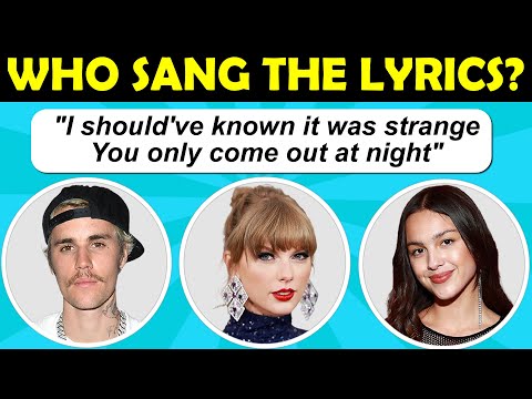 Who Sang the Lyrics...? (Popular Songs 2022 & 2023) Music Quiz