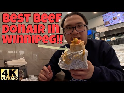 WINNIPEG LOCAL FOOD!! BEST BEEF DONAIR IN WINNIPEG MANITOBA 🌯?? [4K]