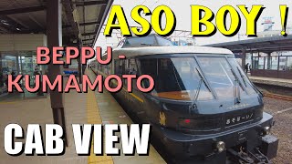 ASO BOY - CAB VIEW. Beppu to Kumamoto. Japan - Kyushu.