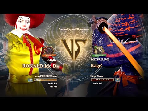 Soul Calibur VI Ranked Match - ooooPHOENIXoooo vs. (Kage Sama)