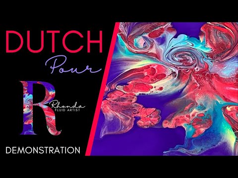 😍🥰🤩 BEAUTIFUL Purple 💜 and Red 🔴Dutch Pour #fluidart #dutchpour #pouringpaint