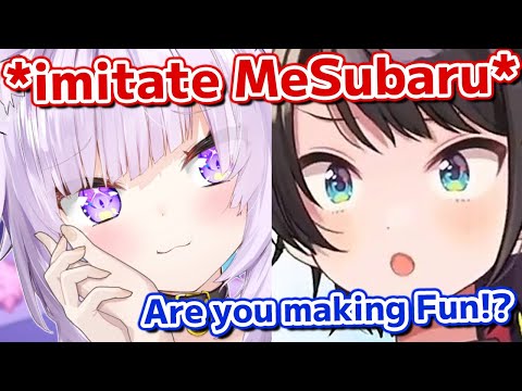 Subaru reacts to Okayu imitating Feminine Subaru in an exggerated way【Hololive】