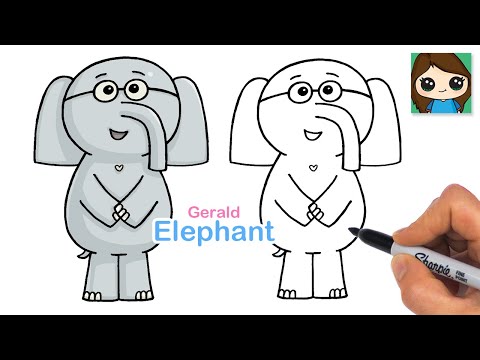 How to Draw Elephant Gerald | Elephant & Piggie