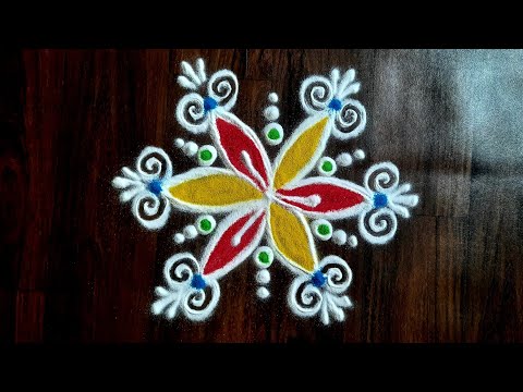 3×2 rangoli | festival rangoli design | simple and easy rangoli  | रांगोळी #rangoli