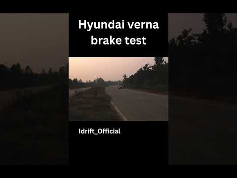 Hyundai verna 2024 emergency brake test from 90kmph #hyundai #verna #newverna2023