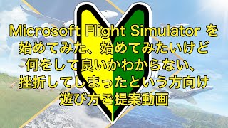 Microsoft Flight Simulator を始めたい、始めてみたけど何をしてよいのかわからない方向けの設定、遊び方のご提案動画