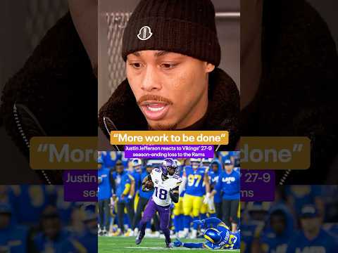 Justin Jefferson reacts to Vikings season ending loss to the L.A. Rams