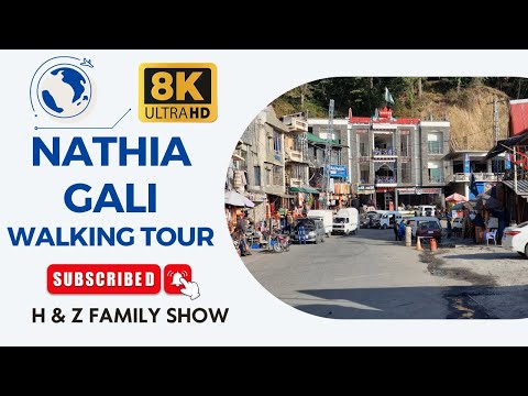 Nathia Gali Bazar 8K Walk | Nathia Gali Pakistan |  Nathia Gali Main Bazar Walking Tour