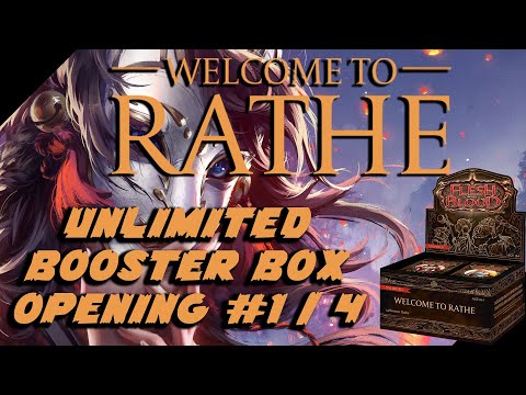 Welcome to Rathe Unlimited Booster Box Unboxing / Opening! Flesh and Blood TCG Pack Opening Hunt #1