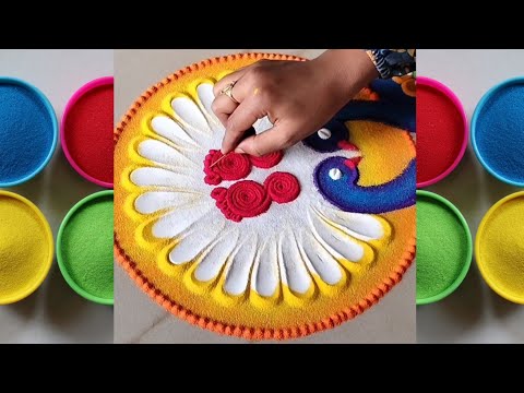 Best way to make rangoli designs for Navratri & Diwali if you are new to the craft- दिवाली रंगोली