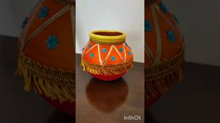 Simple matka decoration idea #diy #shorts #matkadecoration