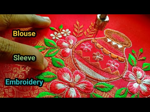 Blouse Sleeve Embroidery ! Trendy Embroidery