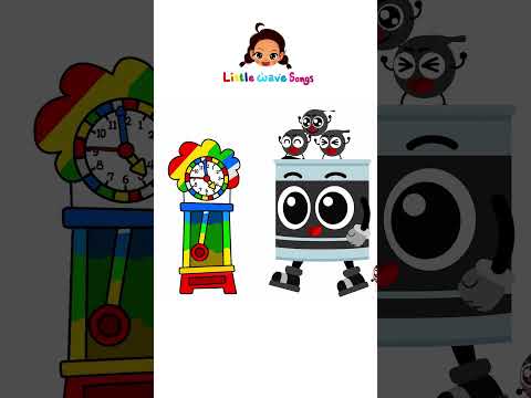 Hickory Dickory Dock  with Colors | Nursery Rhymes | Little Wave Songs - Baby Coco