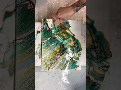 #shorts Dreamy Seascape Swipe | Acrylic Paint Pouring | Fluid Painting Art